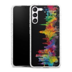 Silikon Glitter Case transparent-silber