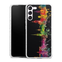 Silikon Glitter Case transparent-silber