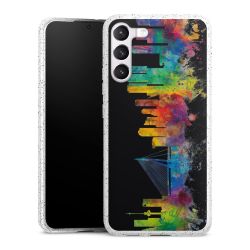 Silikon Glitter Case transparent-silber