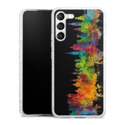 Silikon Glitter Case transparent-silber