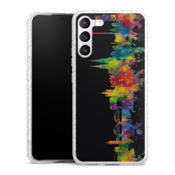 Silikon Glitter Case transparent-silber