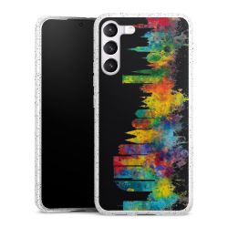 Silikon Glitter Case transparent-silber