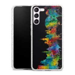 Silikon Glitter Case transparent-silber