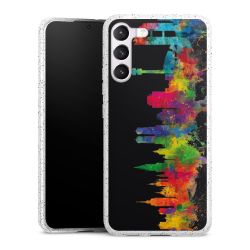 Silikon Glitter Case transparent-silber