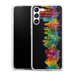 Silikon Glitter Case transparent-silber