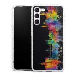 Silikon Glitter Case transparent-silber