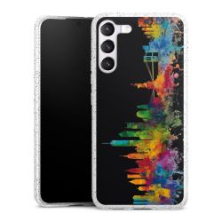 Silikon Glitter Case transparent-silber