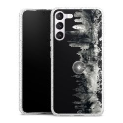 Silikon Glitter Case transparent-silber