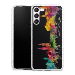 Silikon Glitter Case transparent-silber