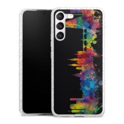 Silikon Glitter Case transparent-silber