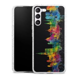 Silikon Glitter Case transparent-silber