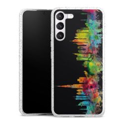 Silikon Glitter Case transparent-silber