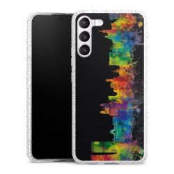 Silikon Glitter Case transparent-silber