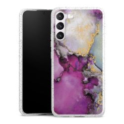 Silikon Glitter Case transparent-silber