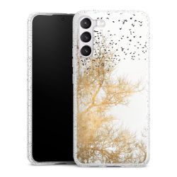 Silikon Glitter Case transparent-silber