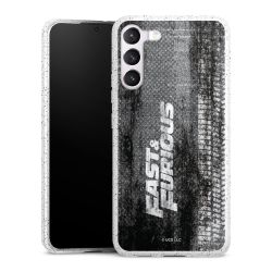 Silikon Glitter Case transparent-silber