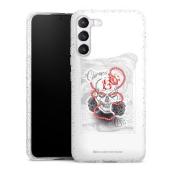 Silikon Glitter Case transparent-silber