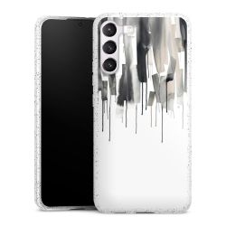 Silikon Glitter Case transparent-silber