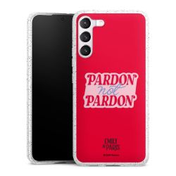 Silikon Glitter Case transparent-silber