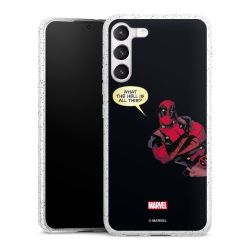 Silikon Glitter Case transparent-silber