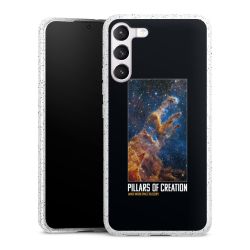 Silikon Glitter Case transparent-silber