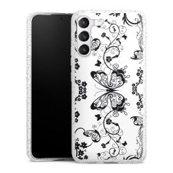 Silikon Glitter Case transparent-silber