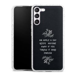 Silikon Glitter Case transparent-silber