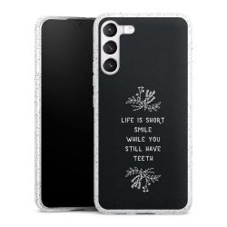 Silikon Glitter Case transparent-silber