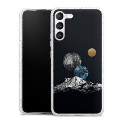 Silikon Glitter Case transparent-silber