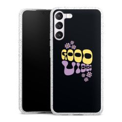 Silikon Glitter Case transparent-silber