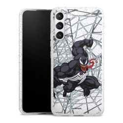 Silikon Glitter Case transparent-silber