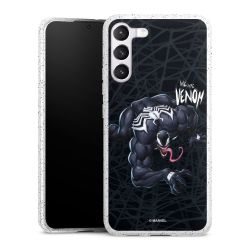 Silikon Glitter Case transparent-silber