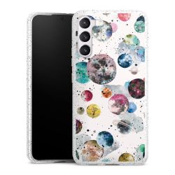 Silikon Glitter Case transparent-silber