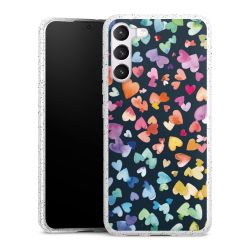 Silikon Glitter Case transparent-silber