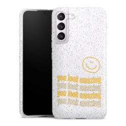 Silikon Glitter Case transparent-silber