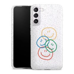 Silikon Glitter Case transparent-silber