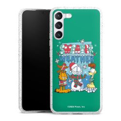 Silikon Glitter Case transparent-silber