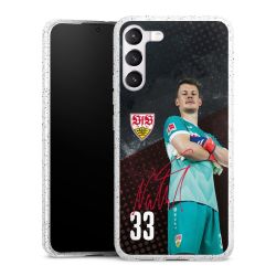 Silikon Glitter Case transparent-silber