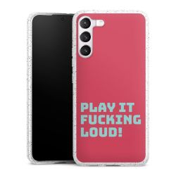 Silikon Glitter Case transparent-silber