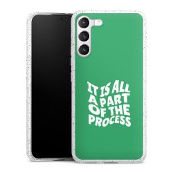 Silikon Glitter Case transparent-silber