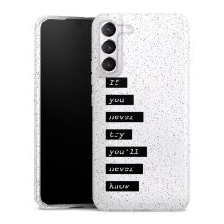 Silikon Glitter Case transparent-silber