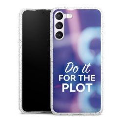 Silikon Glitter Case transparent-silber