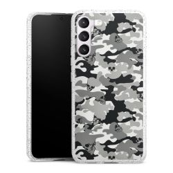 Silikon Glitter Case transparent-silber