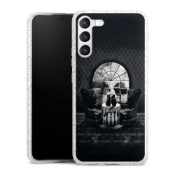 Silikon Glitter Case transparent-silber