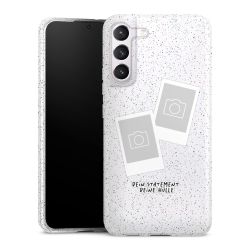 Silikon Glitter Case transparent-silber