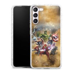 Silikon Glitter Case transparent-silber