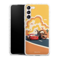 Silikon Glitter Case transparent-silber