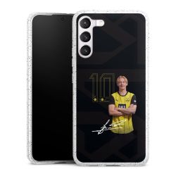 Silikon Glitter Case transparent-silber