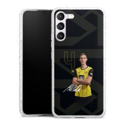 Silikon Glitter Case transparent-silber