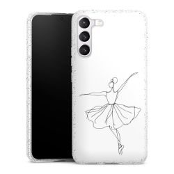 Silikon Glitter Case transparent-silber